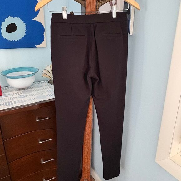 Maeve Anthropologie Ankle-Zip Black Stretch Skinny Pants size 0 - Picture 10 of 14